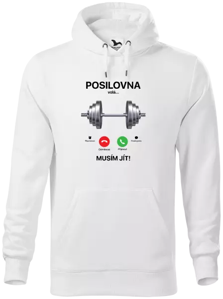 Pánská mikina Posilovna volá... musím jít!