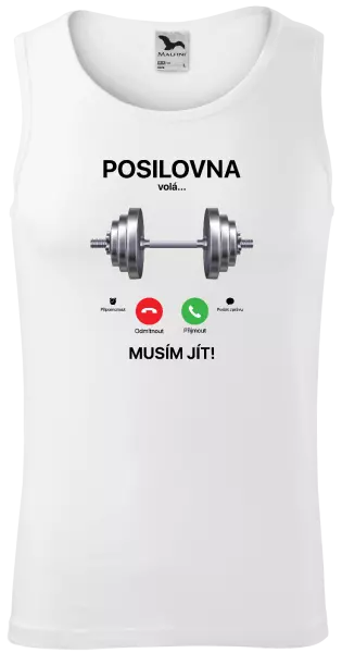 Pánské tílko Posilovna volá... musím jít!