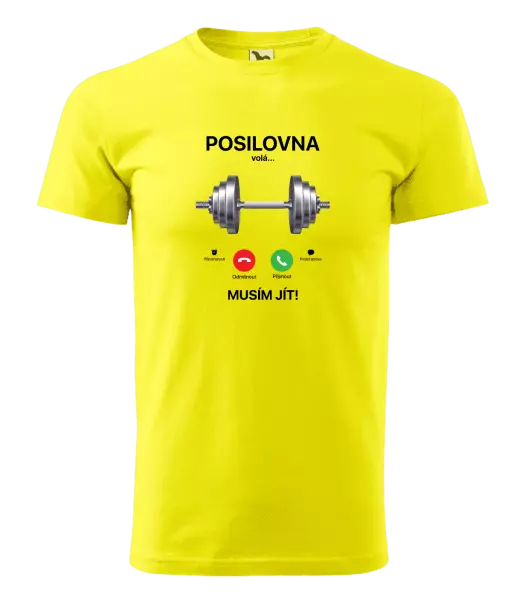 Pánské tričko Posilovna volá... musím jít!