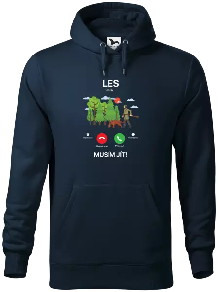 Pánská mikina Les volá... musím jít!