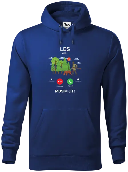 Pánská mikina Les volá... musím jít!