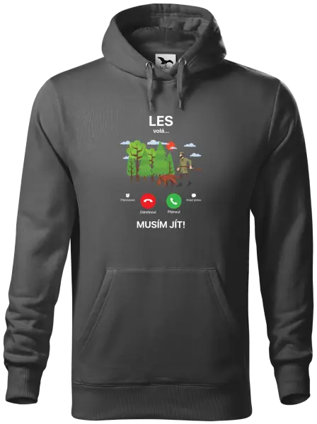 Pánská mikina Les volá... musím jít!