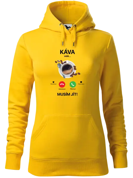 Dámská mikina Káva volá... musím jít!