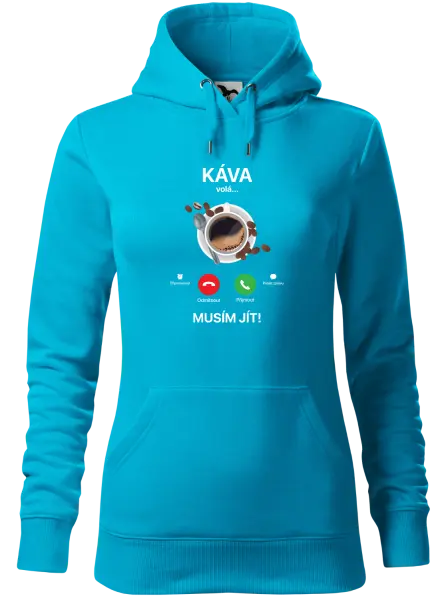 Dámská mikina Káva volá... musím jít!