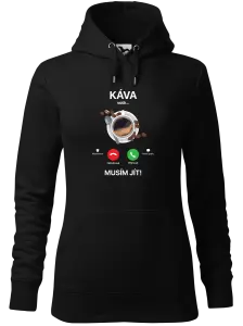 Dámská mikina Káva volá... musím jít!
