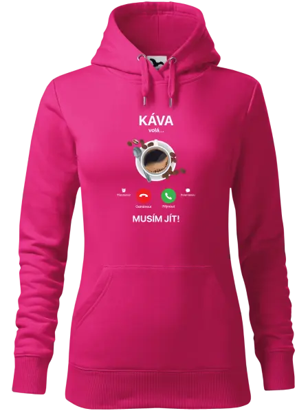Dámská mikina Káva volá... musím jít!