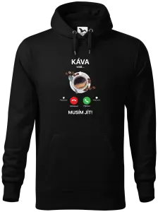 Pánská mikina Káva volá... musím jít!