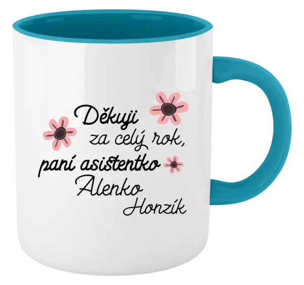 Hrnek Děkuji za celý rok, paní asistentko