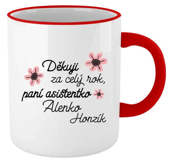 Hrnek Děkuji za celý rok, paní asistentko