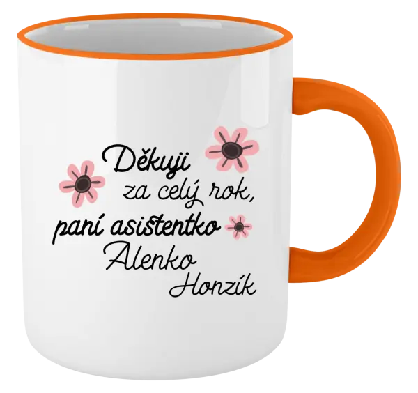 Hrnek Děkuji za celý rok, paní asistentko