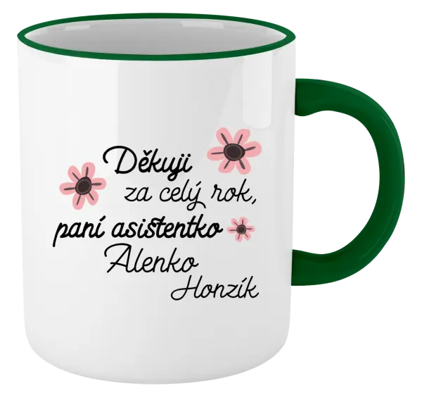 Hrnek Děkuji za celý rok, paní asistentko