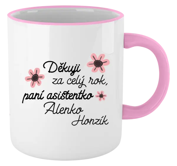 Hrnek Děkuji za celý rok, paní asistentko