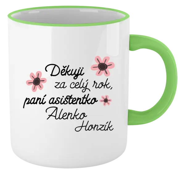 Hrnek Děkuji za celý rok, paní asistentko