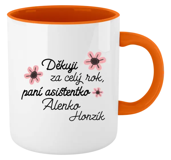 Hrnek Děkuji za celý rok, paní asistentko