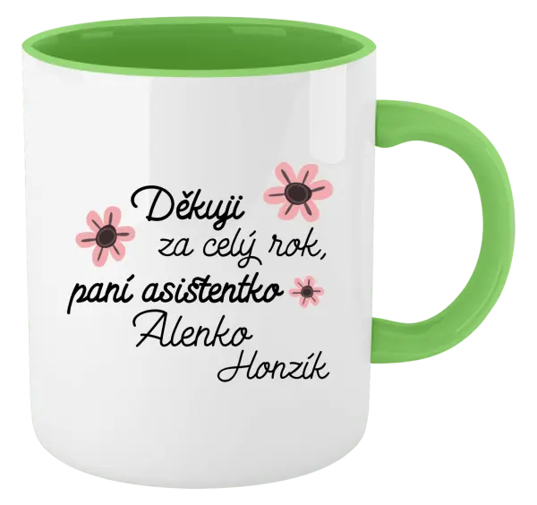 Hrnek Děkuji za celý rok, paní asistentko