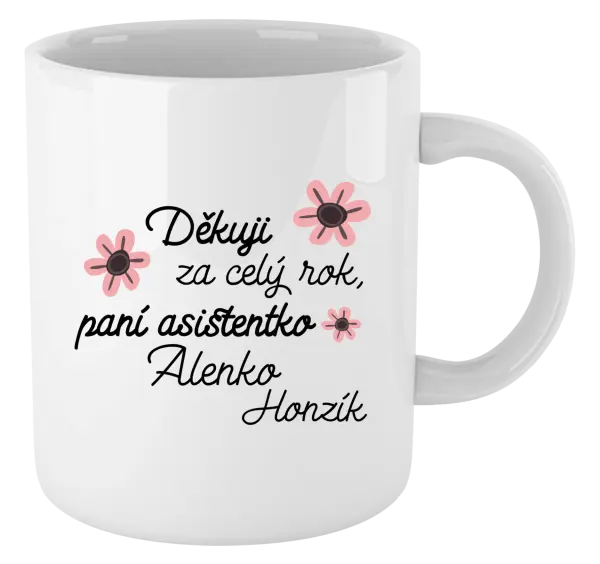 Hrnek Děkuji za celý rok, paní asistentko