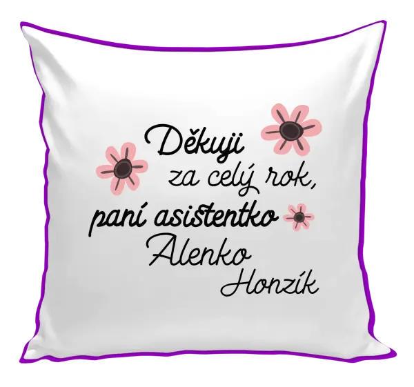 Polštář Děkuji za celý rok, paní asistentko