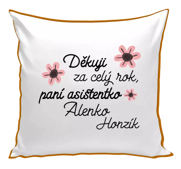 Polštář Děkuji za celý rok, paní asistentko