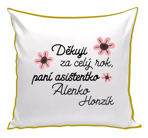 Polštář Děkuji za celý rok, paní asistentko