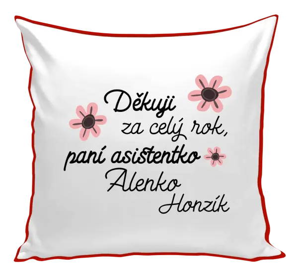 Polštář Děkuji za celý rok, paní asistentko