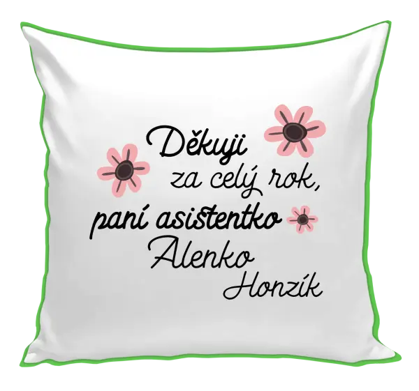 Polštář Děkuji za celý rok, paní asistentko