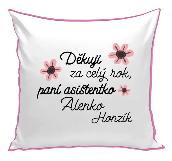 Polštář Děkuji za celý rok, paní asistentko