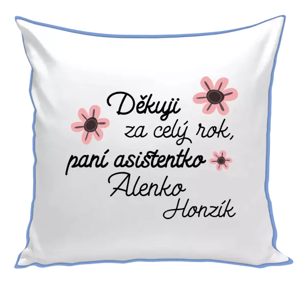 Polštář Děkuji za celý rok, paní asistentko