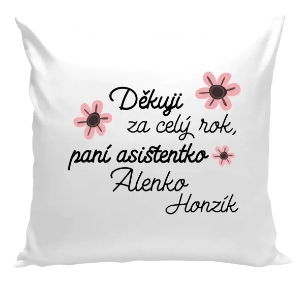 Polštář Děkuji za celý rok, paní asistentko