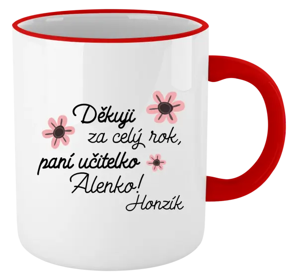 Hrnek Děkuji za celý rok, paní učitelko