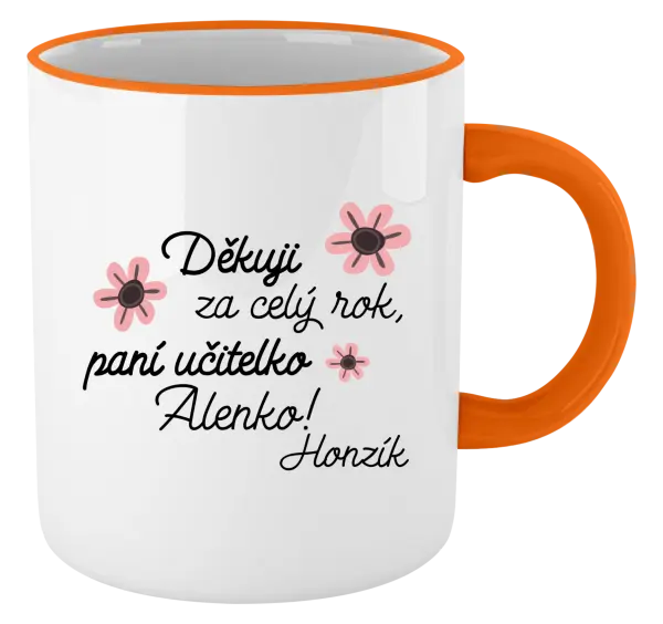 Hrnek Děkuji za celý rok, paní učitelko