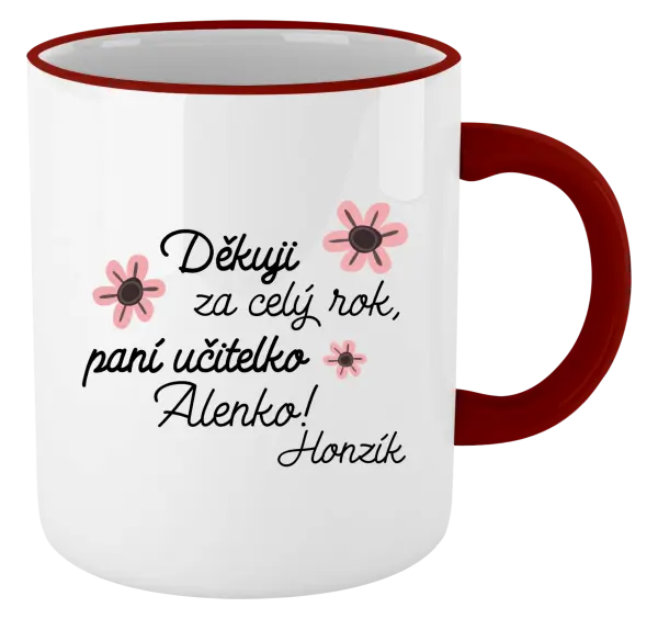 Hrnek Děkuji za celý rok, paní učitelko