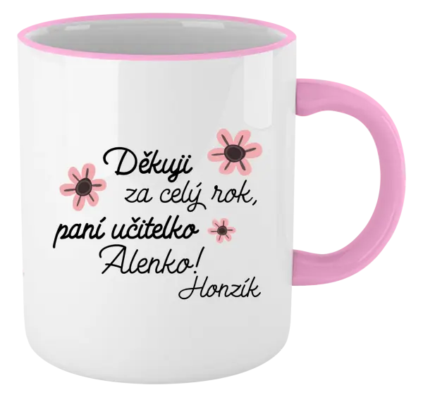 Hrnek Děkuji za celý rok, paní učitelko