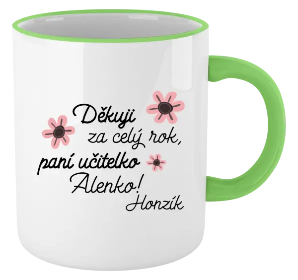 Hrnek Děkuji za celý rok, paní učitelko