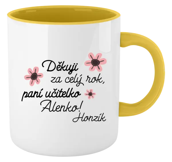 Hrnek Děkuji za celý rok, paní učitelko