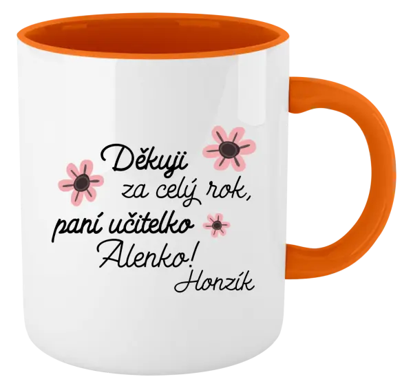 Hrnek Děkuji za celý rok, paní učitelko