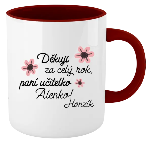 Hrnek Děkuji za celý rok, paní učitelko