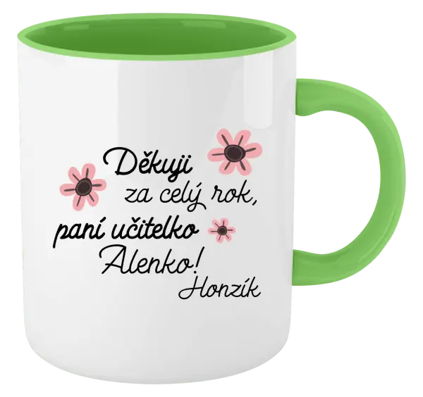 Hrnek Děkuji za celý rok, paní učitelko