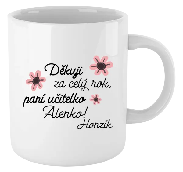 Hrnek Děkuji za celý rok, paní učitelko