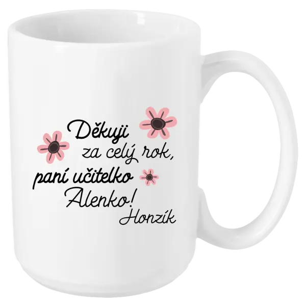 Hrnek Děkuji za celý rok, paní učitelko