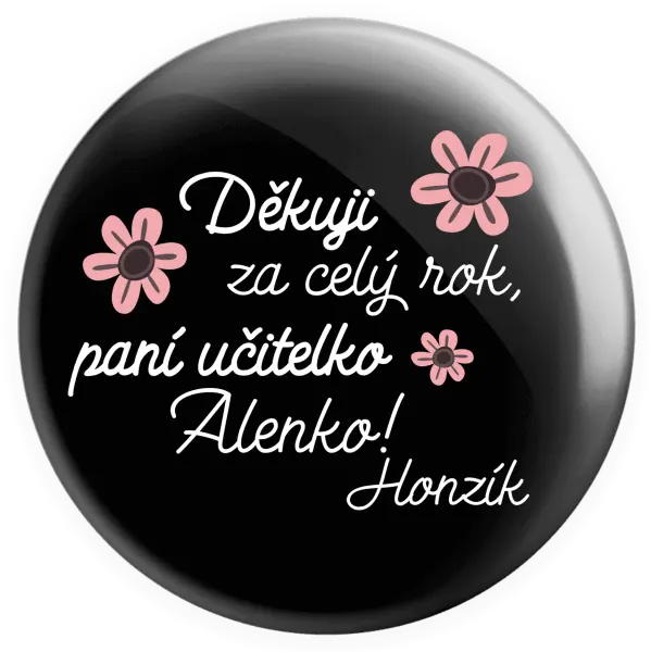 Placka Děkuji za celý rok, paní učitelko