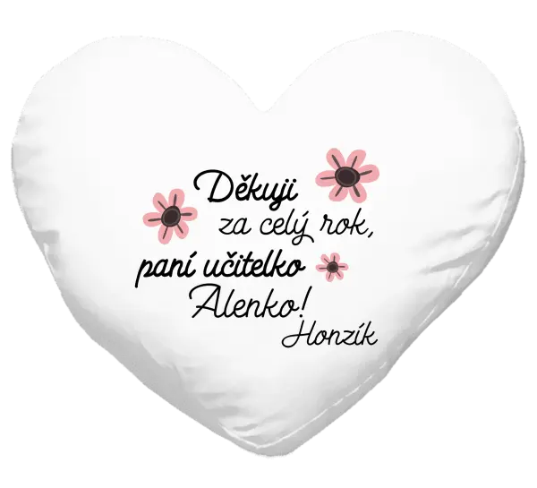 Polštář Děkuji za celý rok, paní učitelko
