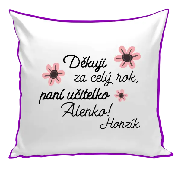 Polštář Děkuji za celý rok, paní učitelko