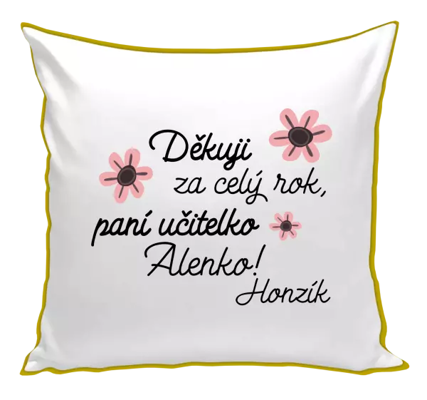 Polštář Děkuji za celý rok, paní učitelko