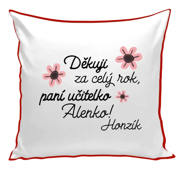 Polštář Děkuji za celý rok, paní učitelko