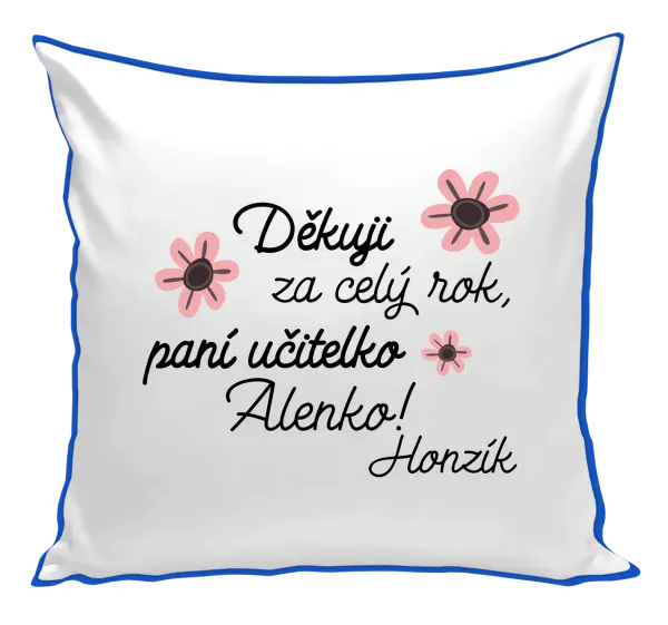 Polštář Děkuji za celý rok, paní učitelko