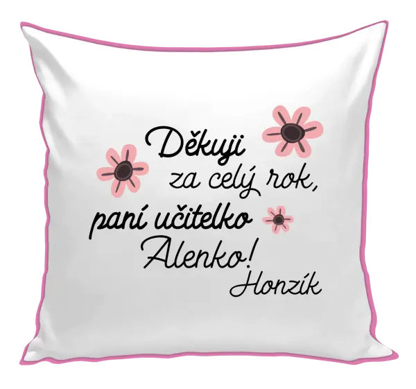Polštář Děkuji za celý rok, paní učitelko