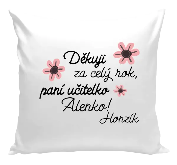 Polštář Děkuji za celý rok, paní učitelko