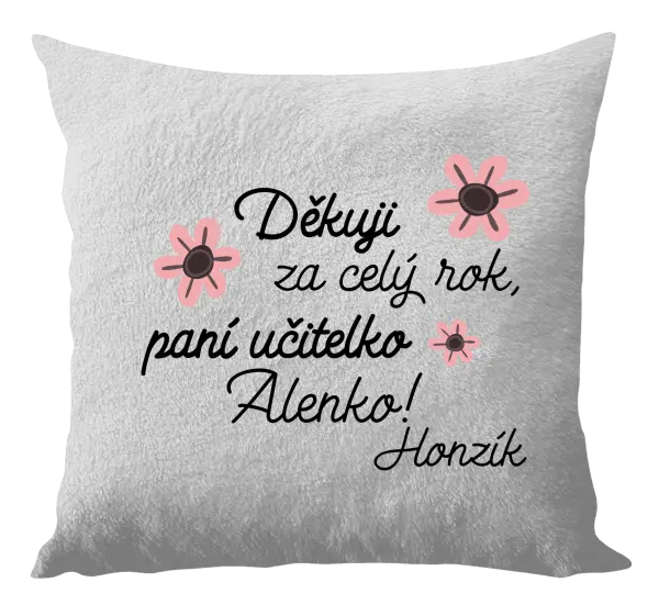 Polštář Děkuji za celý rok, paní učitelko