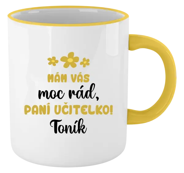 Hrnek Mám vás moc rád, paní učitelko