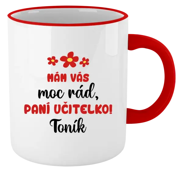 Hrnek Mám vás moc rád, paní učitelko